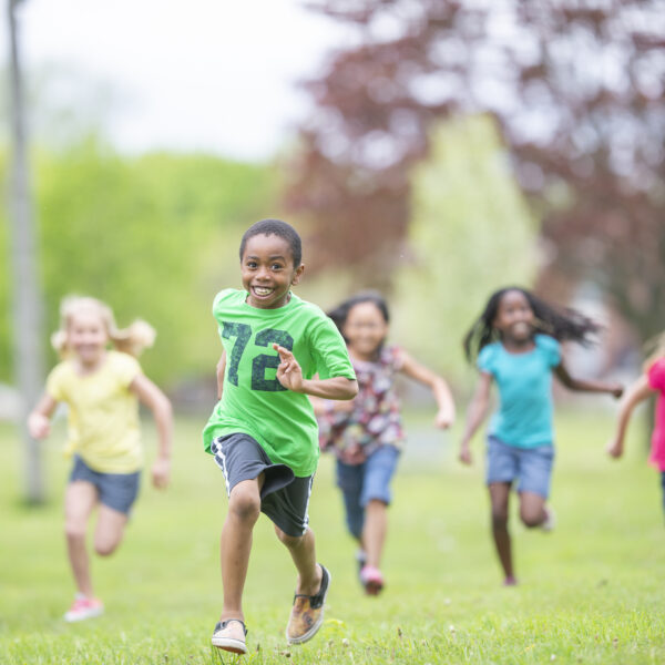 Children running together