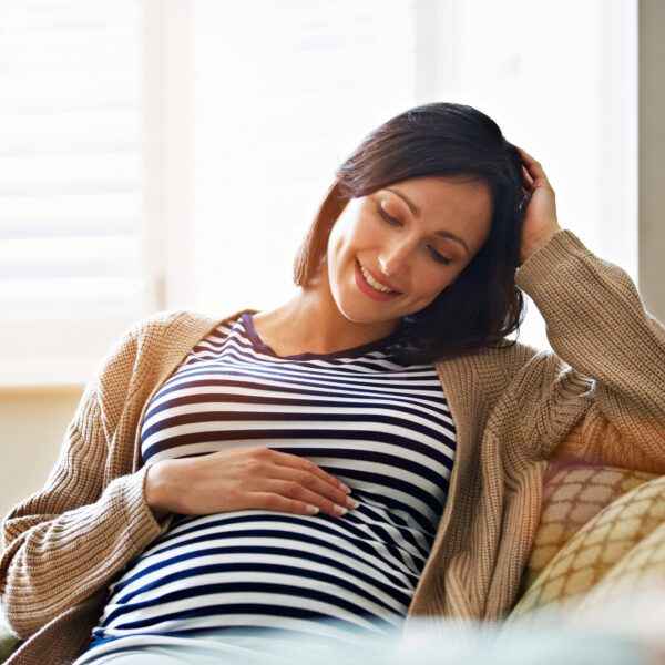 Smiling pregnant woman